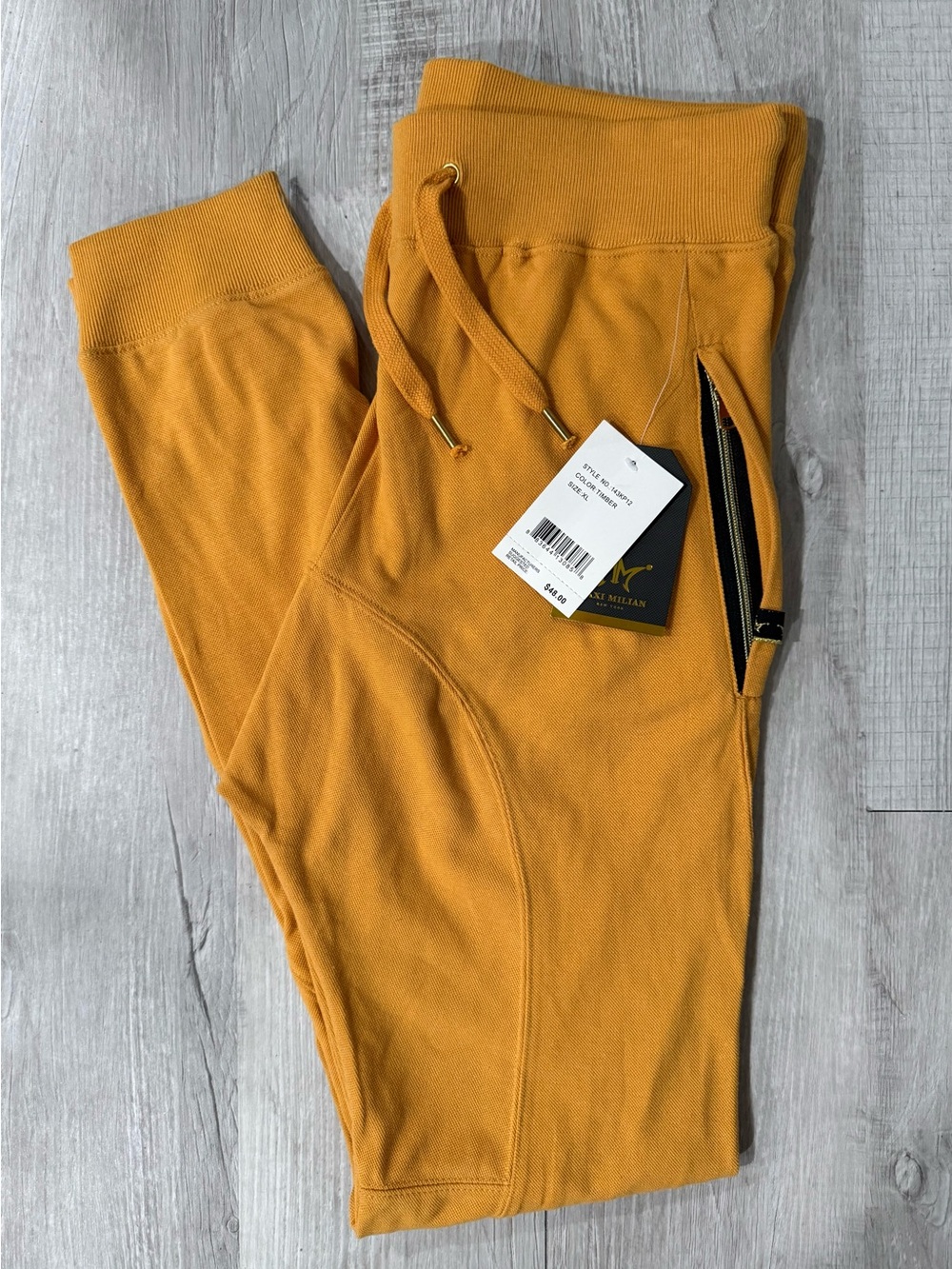Men's Maxi Milian Timber Drawstring Jogger Sweatpants with Zip Pocket